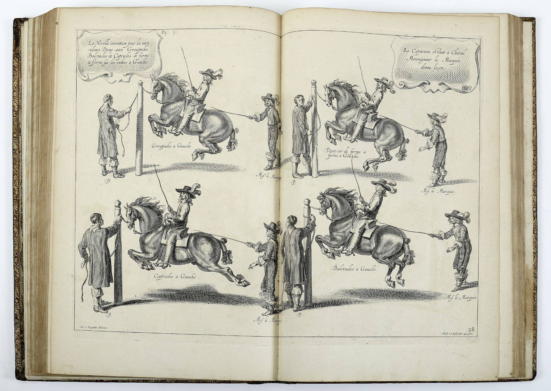 NEWCASTLE, William Cavendish, Duke of.- Methode et invention nouvelle de dresser les chevaux par le  - Bild 3 aus 7