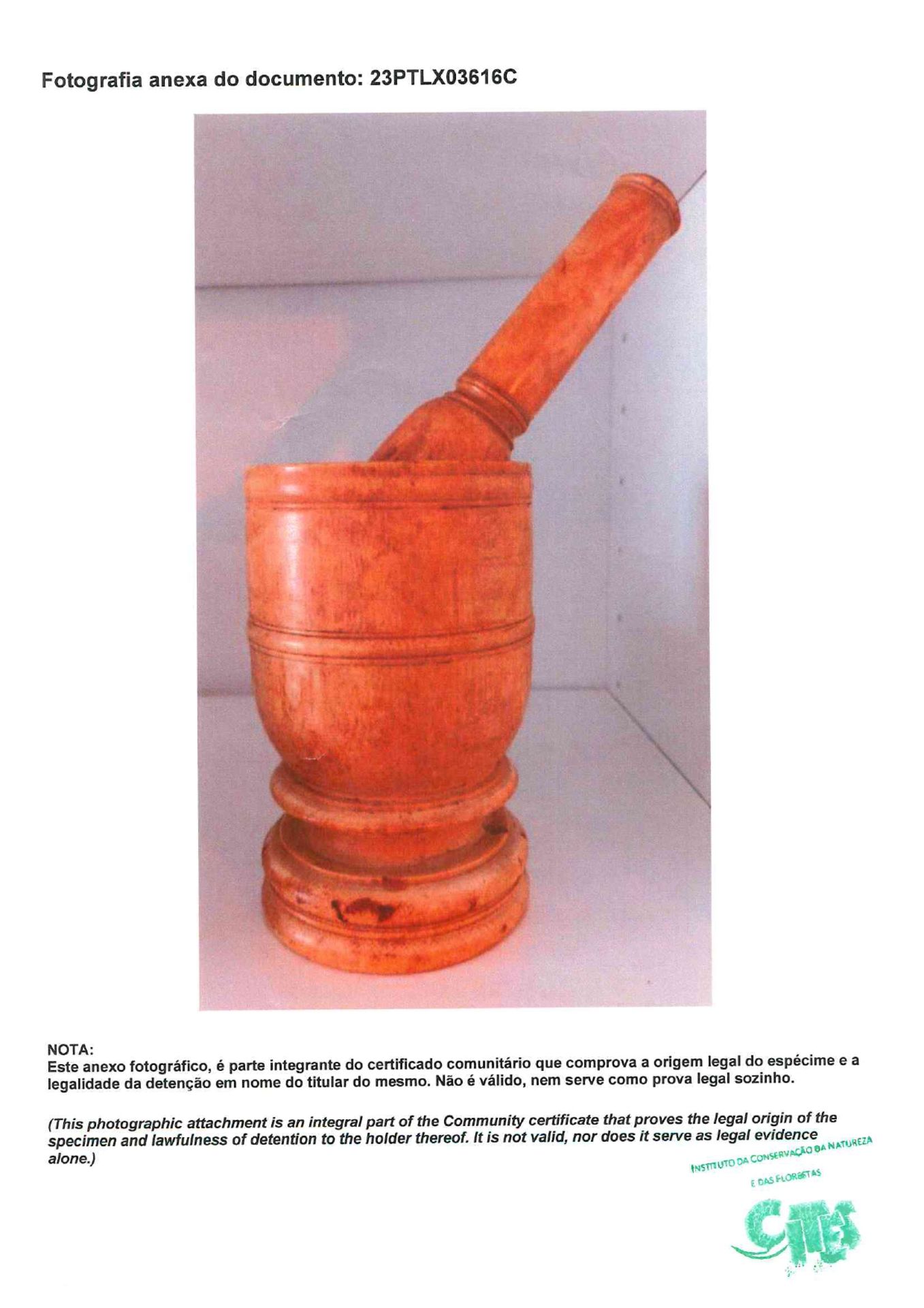 A mortar with pestle - Image 2 of 3