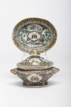 A small tureen with stand