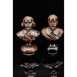 Two Game pieces "Busts of noblemen"