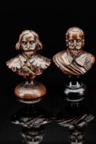 Two Game pieces "Busts of noblemen"