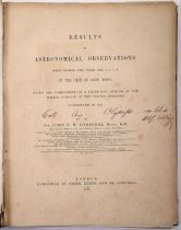 HERSCHEL, Sir John Frederick William.- Results of astronomical observations made during the years 18