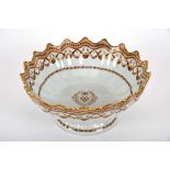 A large scalloped bowl