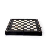 Chess and Backgammon board closing in the shape of a box