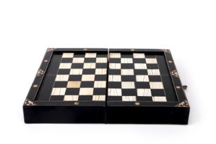 Chess and Backgammon board closing in the shape of a box