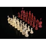 Chess Pieces - English army led by George III against the Chinese army