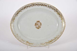 An oval platter
