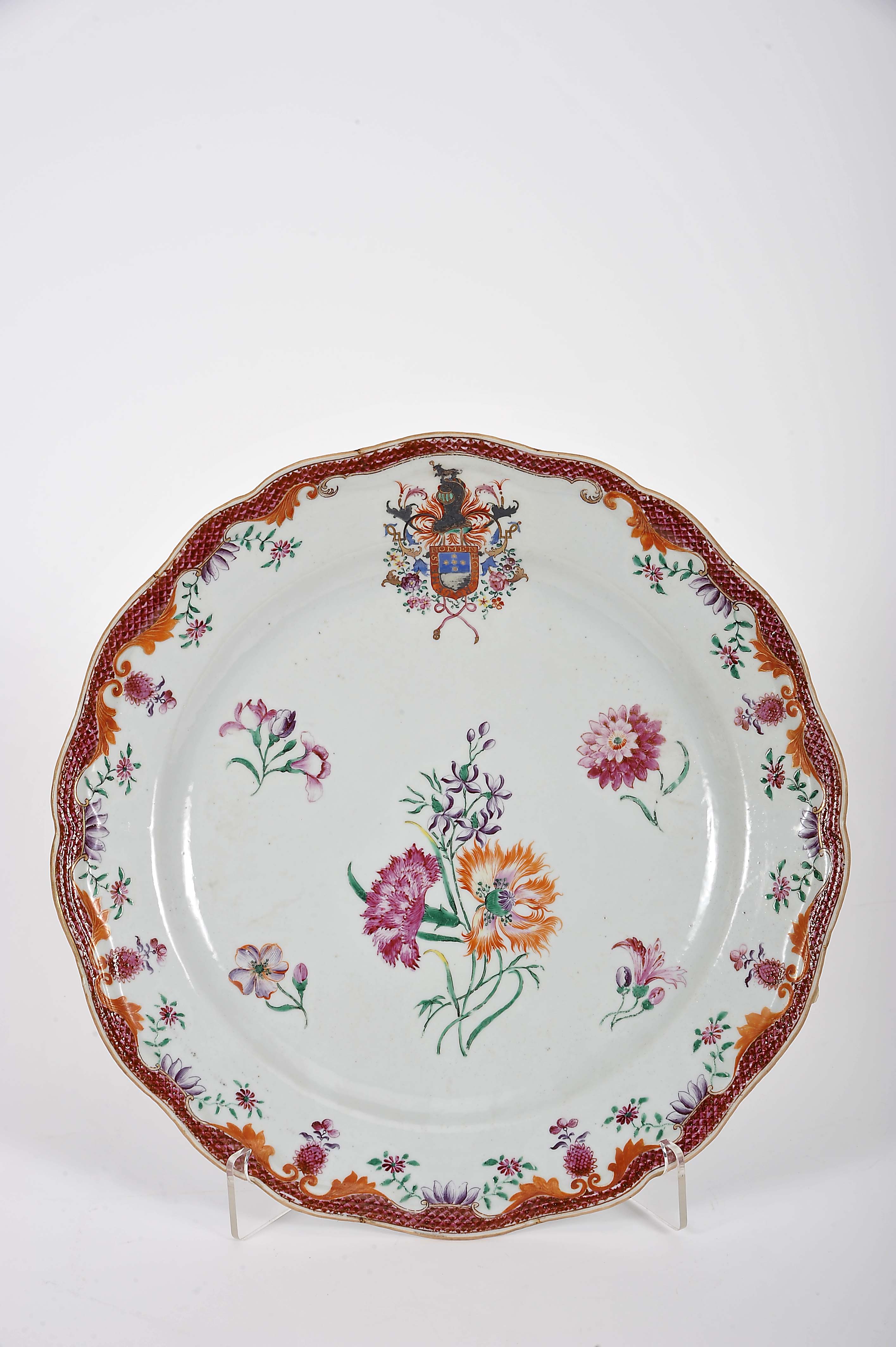 An oval platter