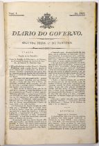 DIÁRIO DO do Governo.- Num. 1, 1821, a num. 131 de 1823 (1 de Janeiro de 1821 a 4 de Junho de 1823).