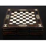 Chess, Backgammon and Nine Men’s Morris boards (Mill game)