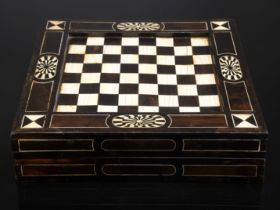 Chess, Backgammon and Nine Men’s Morris boards (Mill game)