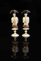 Two chess pieces "Figures with tricorn"