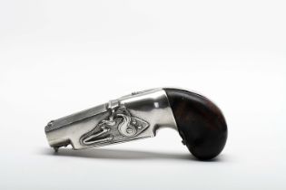 A snuff box "Double-barreled pistol with flintlock system"