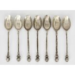 Seven Edward VIII Silver Tea Spoons and Mixed Silver Ware, the tea spoons by Josiah Williams & Co.