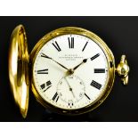 An 18ct Gold Full Hunter Cased Pocket Watch by Turner of Fenchurch Street, London, 54mm diameter
