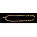 A 9ct Gold Albert Watch Chain (Necklace Converted), 360mm overall, gross weight 21g