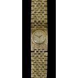 A 9ct Gold Lady's Manual Wind Wristwatch by Bueche Girod, 9ct gold case, 16mm diameter, gold dial