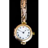 An Early 20th Century 9ct Gold Lady's Manual Wind Wristwatch, by Rolex, 9ct gold case, 30mm