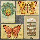 Three Postcard Albums, Late 19th/Early 20th Century, containing a large quantity of flap pull-out