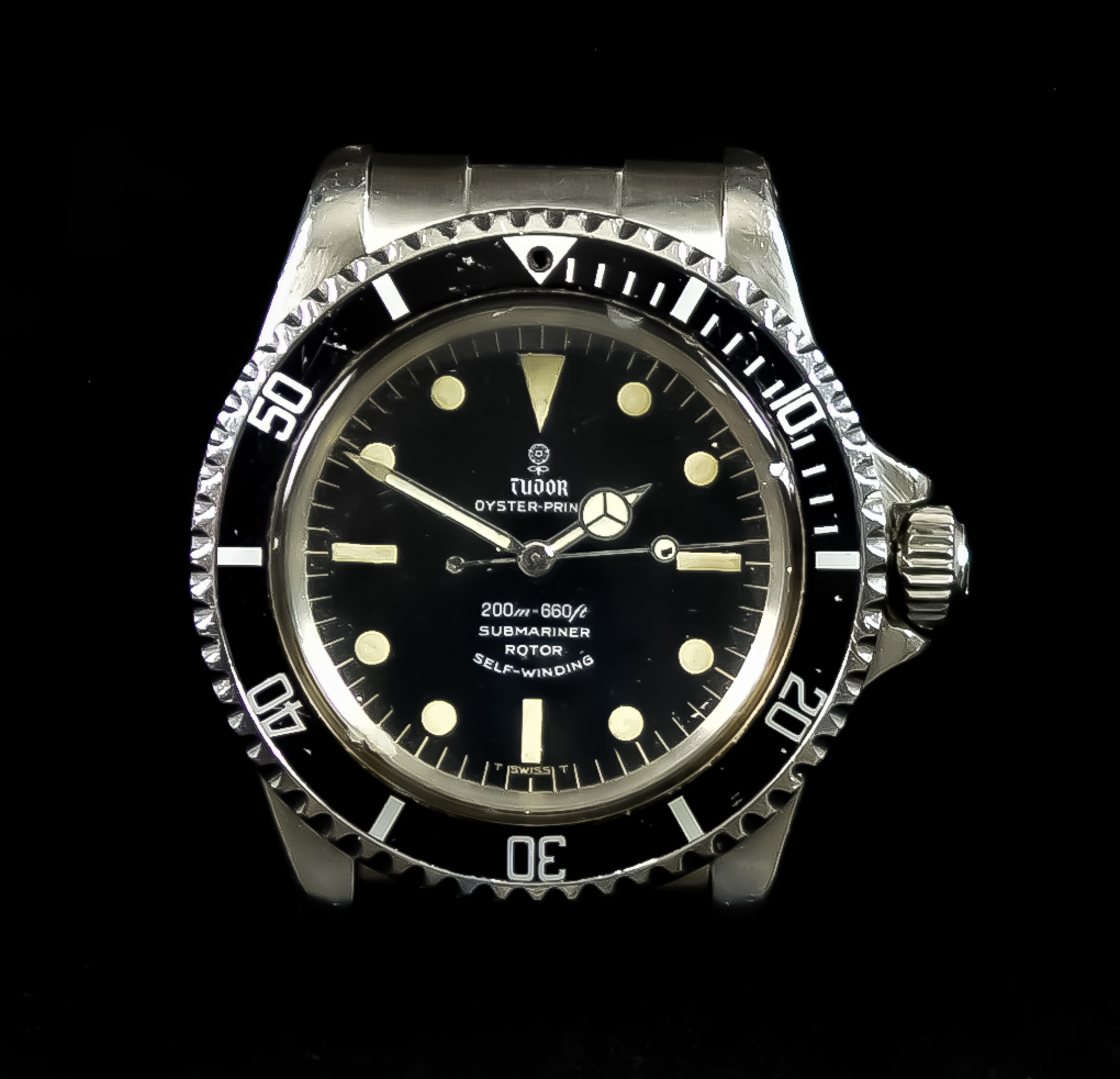 A Gentleman's Rare Oyster-Prince Sub Mariner Automatic Wristwatch by Tudor, 1966, serial no