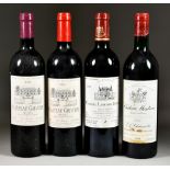 Four Bottles of Red Wine, comprising - two 2004 Chateau Griviere Medoc, Chateau Lamothe Bergeron