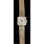 A Lady's 14ct Gold Manual Wind Wristwatch, by Ormo, 14ct gold case, 14mm diameter, gold coloured