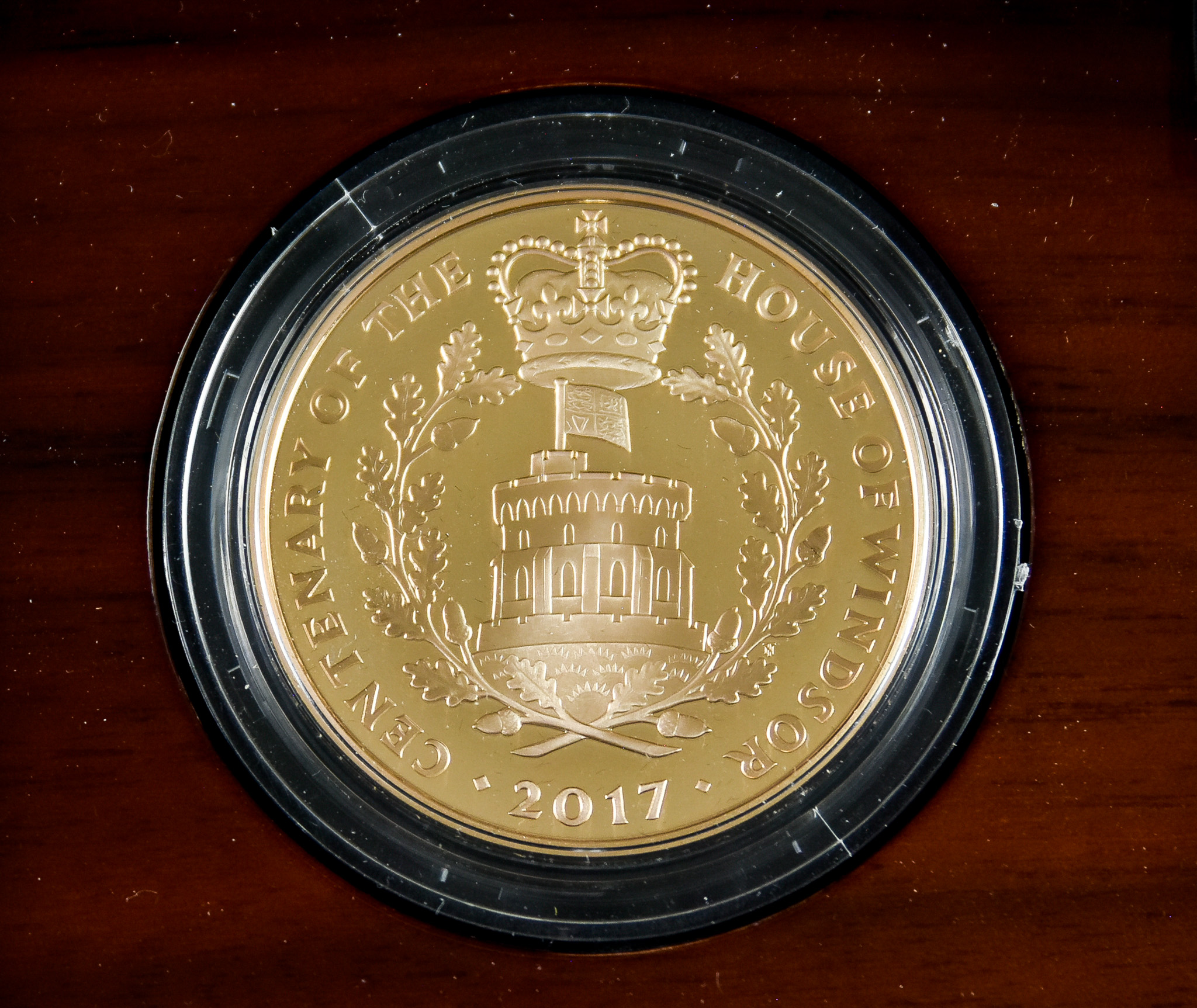 A 2017 Elizabeth II 'The Centenary of the House of Windsor' Five Pound Gold Proof Coin, in Royal
