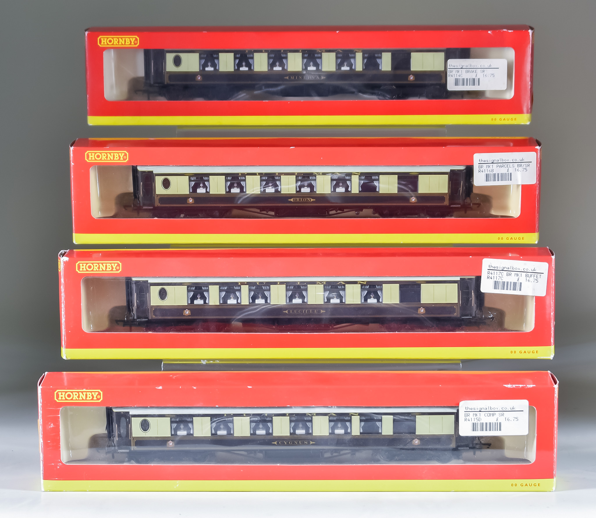 A Quantity of Hornby (China) OO Carriages, Brown and Cream Super Detail Pullman Cars, comprising -