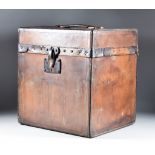 An Early 20th Century Canvas and Leather Bound Louis Vuitton Cabin Trunk of Small Proportions,