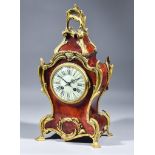 A 19th Century French Gilt Metal Mounted and Tortoiseshell Mantel Clock of Louis XV Design by