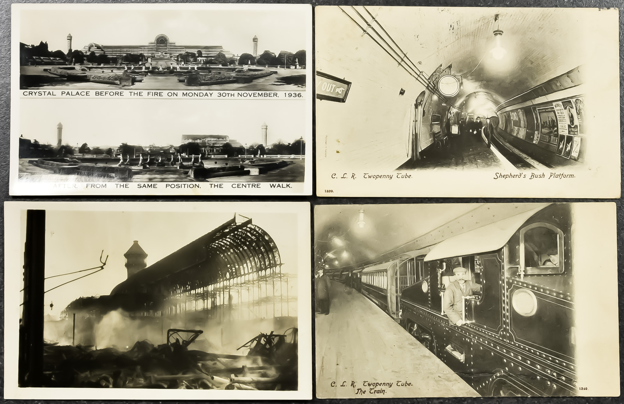 Three Postcard Albums, Late 19th/Early 20th Century, containing examples including various aerial