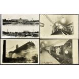 Three Postcard Albums, Late 19th/Early 20th Century, containing examples including various aerial