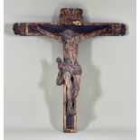 A Spanish Carved Softwood Corpus Christi, 17th Century, with traces of original polychrome and