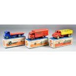 Three Dinky Toys Vehicles, a No. 531 "Leyland Comet Lorry", No. 514 "Guy Van, Slumberland" and a "