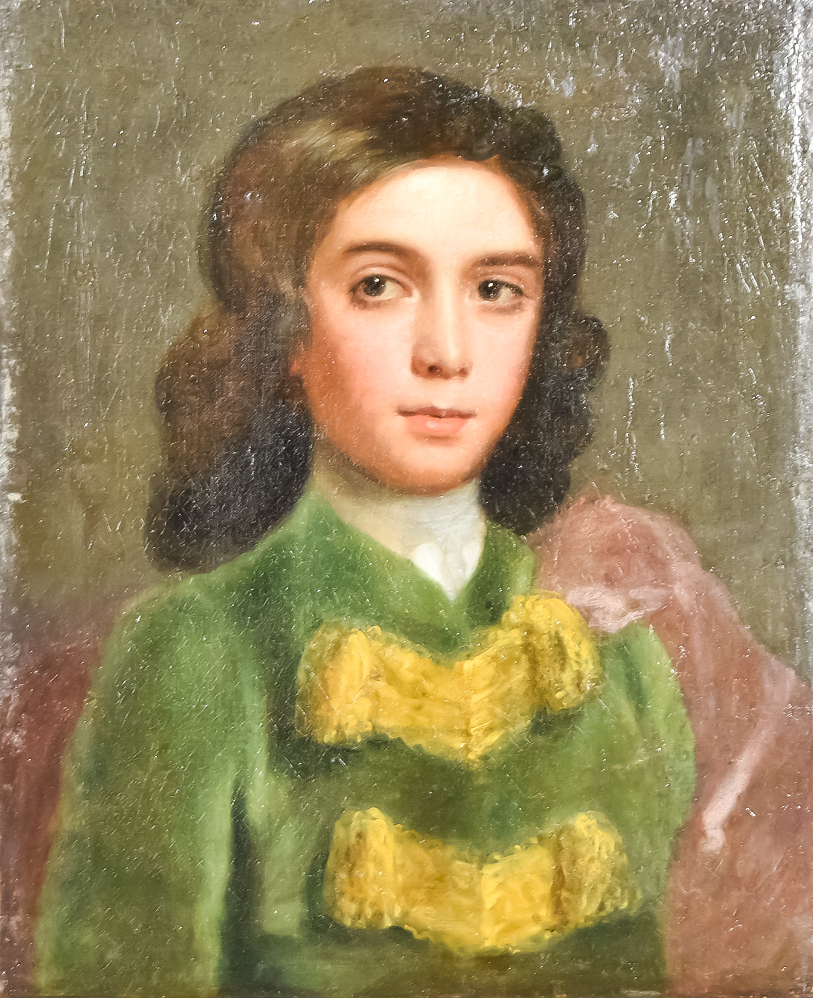 Late 17th/Early18th Century Continental School - Oil painting - Half-length portrait of young