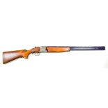 A 12 Bore Over and Under Shotgun by Laurona, Serial No. 239258, 28ins blued steel barrels with plain