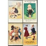 Three Postcard Albums, Early 20th Century, containing themes including advertising, humorous and