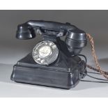 A Black Bakelite Dial Telephone, the base marked SB & Co. Ltd MPL 4, the handset marked GPO C37/
