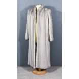 A Lady's Silvered Mink Full-Length Fur Coat retailed by Konrad Furs, 42 Sloane Street, London SW1,