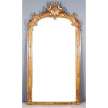 A 19th Century Wood Effect and Gilt Framed Rectangular Overmantle Mirror, with leaf and floral