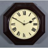 A 20th Century GPO Brown Bakelite Cased Dial Wall Clock and a Mahogany Cased Dial Wall Clock, the