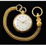 An 18ct Gold Open Faced Fusee Pocket Watch by Dubois & Wheeler, London, Serial No.3245, 50mm