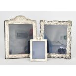 Three Elizabeth II Silver Rectangular Photograph Frames, two by Carr's of Sheffield 1997 and 2000,