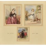 In the Manner of William Leighton Leitch (1804-1883) - Three pencil and watercolour studies -