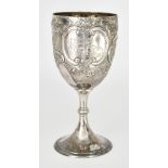 A Late Victorian Silver Agricultural Cup, by Walter and John Barnard, London 1893, embossed with C
