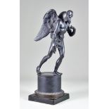 19th Century Italian School - Grand Tour Bronze Figure of "Chronus", on cylindrical socle with