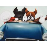 ***Doug Hyde (Born 1972) - Limited Edition Coloured Print - "Boy Racers", No. 271/595, signed and