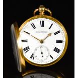An 18ct Gold Open Faced Fusee Pocket Watch by Gaydon of Barnstaple, Serial No.4445, 48mm diameter