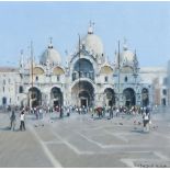 ***Anthony Rowe (20th/21st Century English School) - Oil painting - "Basilica San Marco", signed,