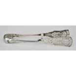 A Pair of Victorian Silver Asparagus Servers by William Hutton & Sons, London 1887, with shaped,